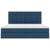 Letto con Contenitore Blu 200 x 200 cm Pelle Sintetica