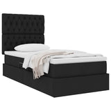 Letto con contenitore e materasso Nero 90 x 190 cm Poliestere