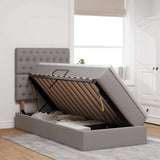 Letto con contenitore e materasso Talpa 90 x 190 cm Tessuto