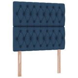 Letto con contenitore e materasso Blu 90 x 190 cm Tessuto