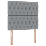 Letto con contenitore e materasso Grigio chiaro 90 x 200 cm