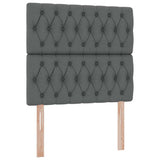 Letto con contenitore e materasso Grigio scuro 90 x 200 cm
