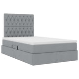 Letto con Contenitore con materasso Grigio chiaro 120 x 190 cm