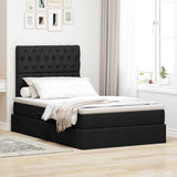 Letto con Contenitore Nero 120 x 190 cm Pelle Sintetica