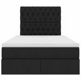 Letto con Contenitore Nero 120 x 190 cm Pelle Sintetica