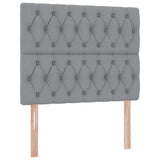 Letto con contenitore e materasso Grigio chiaro 120 x 200 cm
