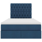 Letto con Contenitore Blu 120 x 200 cm Pelle Sintetica