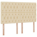 Letto con contenitore e materasso Crema 140 x 190 cm Poliestere