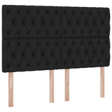 Letto con contenitore e materasso Nero 140 x 200 cm Tessuto