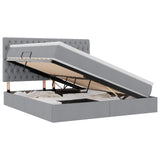 Letto con Contenitore con materasso Grigio chiaro 180 x 200 cm