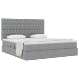 Letto con Contenitore con materasso Grigio chiaro 180 x 200 cm