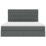 Letto con contenitore e materasso Grigio scuro 180 x 200 cm
