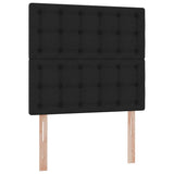 Letto con contenitore e materasso Nero 90 x 190 cm Tessuto