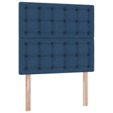 Letto con contenitore e materasso Blu 90 x 190 cm Tessuto