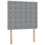 Letto con contenitore e materasso Grigio chiaro 90 x 200 cm