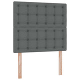 Letto con contenitore e materasso Grigio scuro 90 x 200 cm