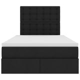 Letto con Contenitore Nero 120 x 190 cm Pelle Sintetica