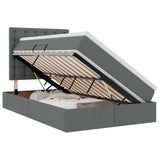 Letto con contenitore e materasso Grigio scuro 120 x 200 cm