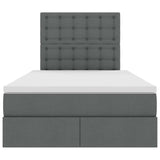 Letto con contenitore e materasso Grigio scuro 120 x 200 cm