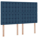 Letto con contenitore e materasso Blu 140 x 200 cm Tessuto