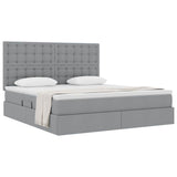 Letto con Contenitore con materasso Grigio chiaro 160 x 200 cm