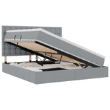 Letto con Contenitore con materasso Grigio chiaro 180 x 200 cm