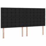 Letto con contenitore e materasso Nero 200 x 200 cm Tessuto