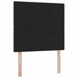 Letto con contenitore e materasso Nero 90 x 190 cm Velluto