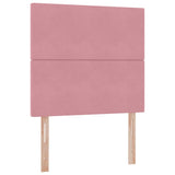 Letto con contenitore e materasso Rosa 90 x 190 cm Velluto
