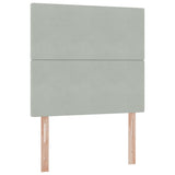 Letto con contenitore e materasso Grigio chiaro 90 x 200 cm