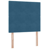 Letto con contenitore e materasso Blu Scuro 90 x 200 cm Velluto