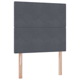 Letto con contenitore e materasso Grigio scuro 100 x 200 cm