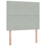 Letto con contenitore e LED Grigio chiaro 120 x 200 cm Velluto