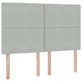 Letto con contenitore e LED Grigio chiaro 140 x 200 cm Velluto