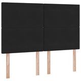 Letto con contenitore e LED Nero 140 x 200 cm Velluto