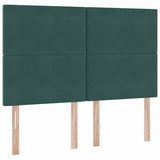 Letto con contenitore e LED Verde Scuro 140 x 200 cm Velluto