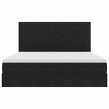 Letto con contenitore e LED Nero 180 x 200 cm Velluto
