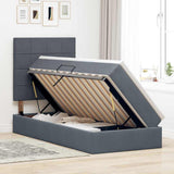Letto con contenitore e materasso Grigio scuro 100 x 200 cm