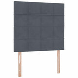 Letto con contenitore e materasso Grigio scuro 100 x 200 cm