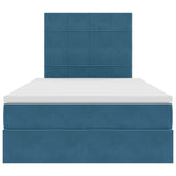 Letto con contenitore e LED Blu 120 x 190 cm Velluto