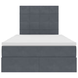 Letto con contenitore e materasso Grigio scuro 120 x 200 cm