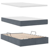 Letto con contenitore e materasso Grigio scuro 120 x 200 cm