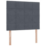 Letto con contenitore e materasso Grigio scuro 120 x 200 cm
