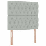 Letto con contenitore e materasso Grigio chiaro 90 x 200 cm