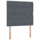 Letto con contenitore e materasso Grigio scuro 90 x 200 cm