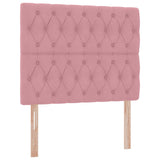 Letto con contenitore e LED Rosa 120 x 190 cm Velluto