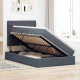 Letto con contenitore e materasso Grigio scuro 120 x 200 cm