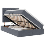 Letto con contenitore e materasso Grigio scuro 120 x 200 cm