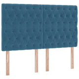 Letto con contenitore e LED Blu Scuro 140 x 200 cm Velluto