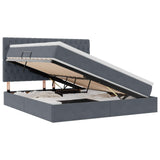 Letto con contenitore e materasso Grigio scuro 180 x 200 cm